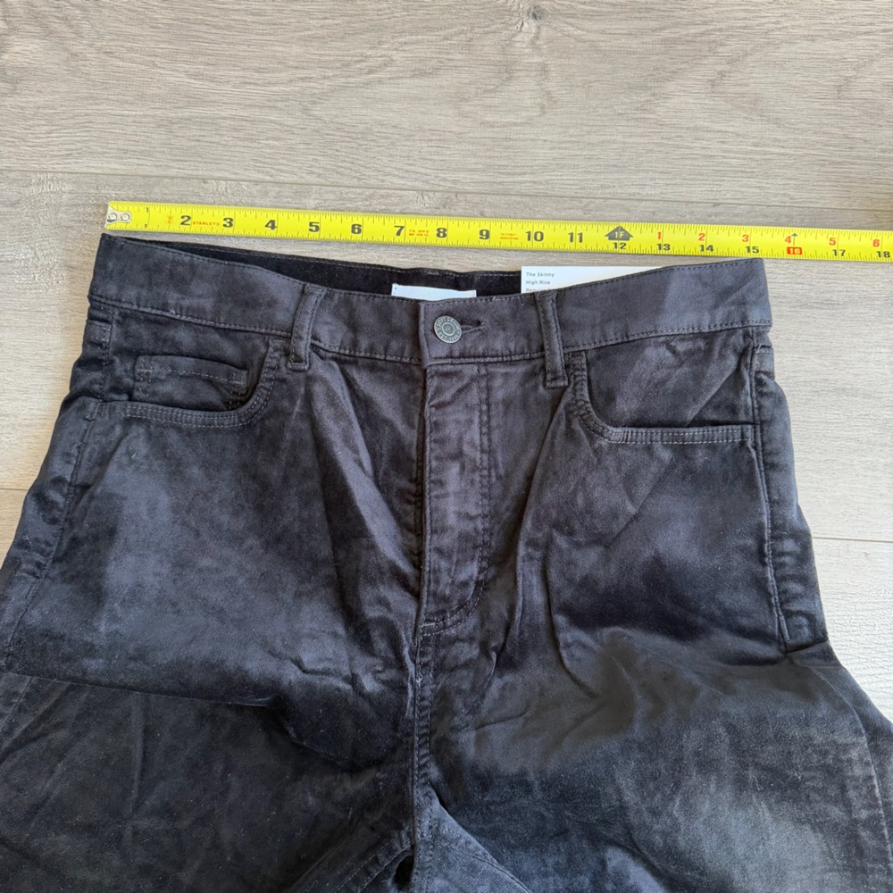NWT LOFT The Skinny - High Rise - Black - faux velvet pants - size 29 - Picture 3 of 4